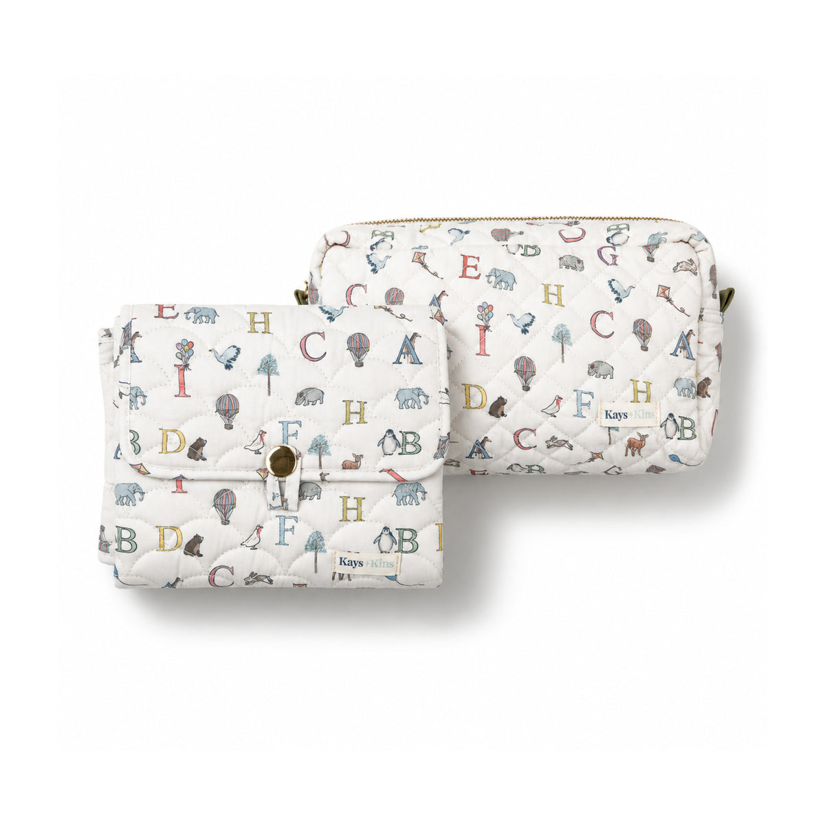 Portable Changing Pad - Letter Animal