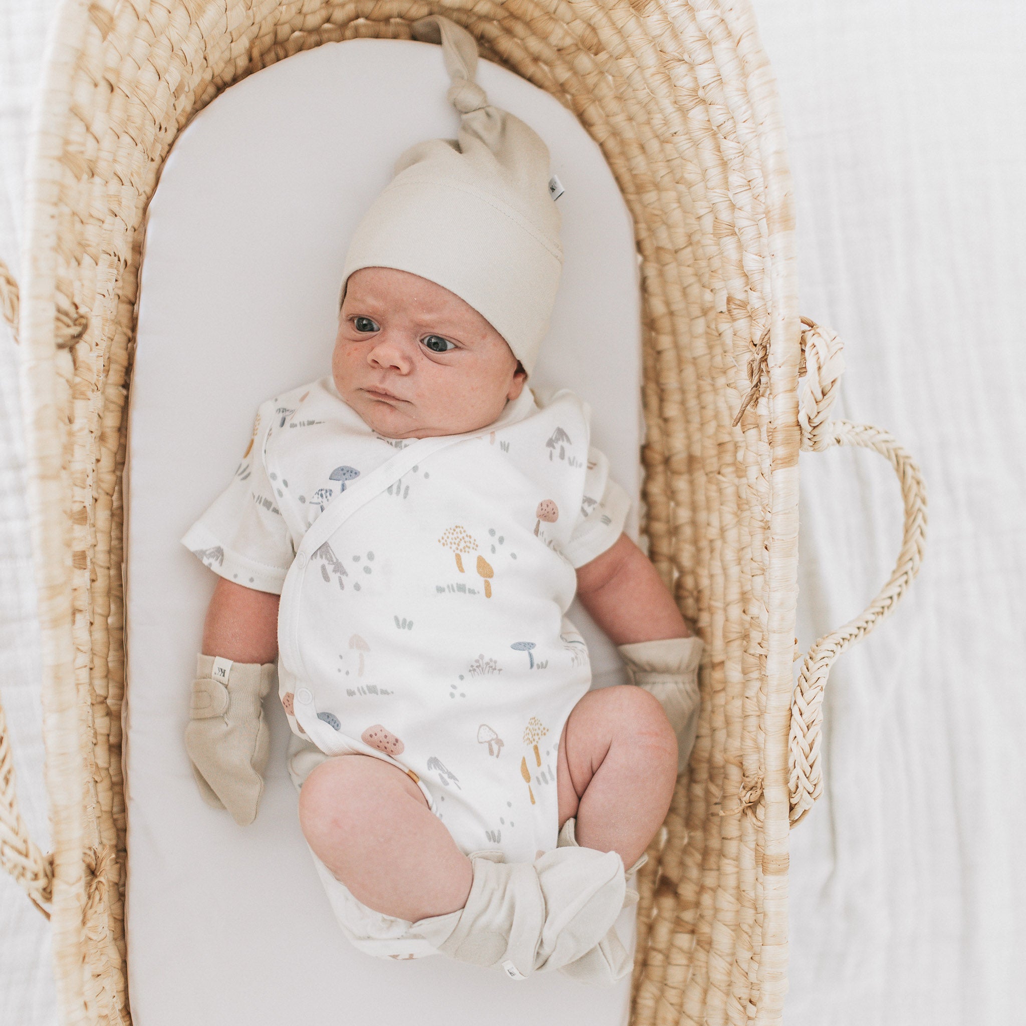 2-Pack Cosy Knot Hat - Mist + White Sand