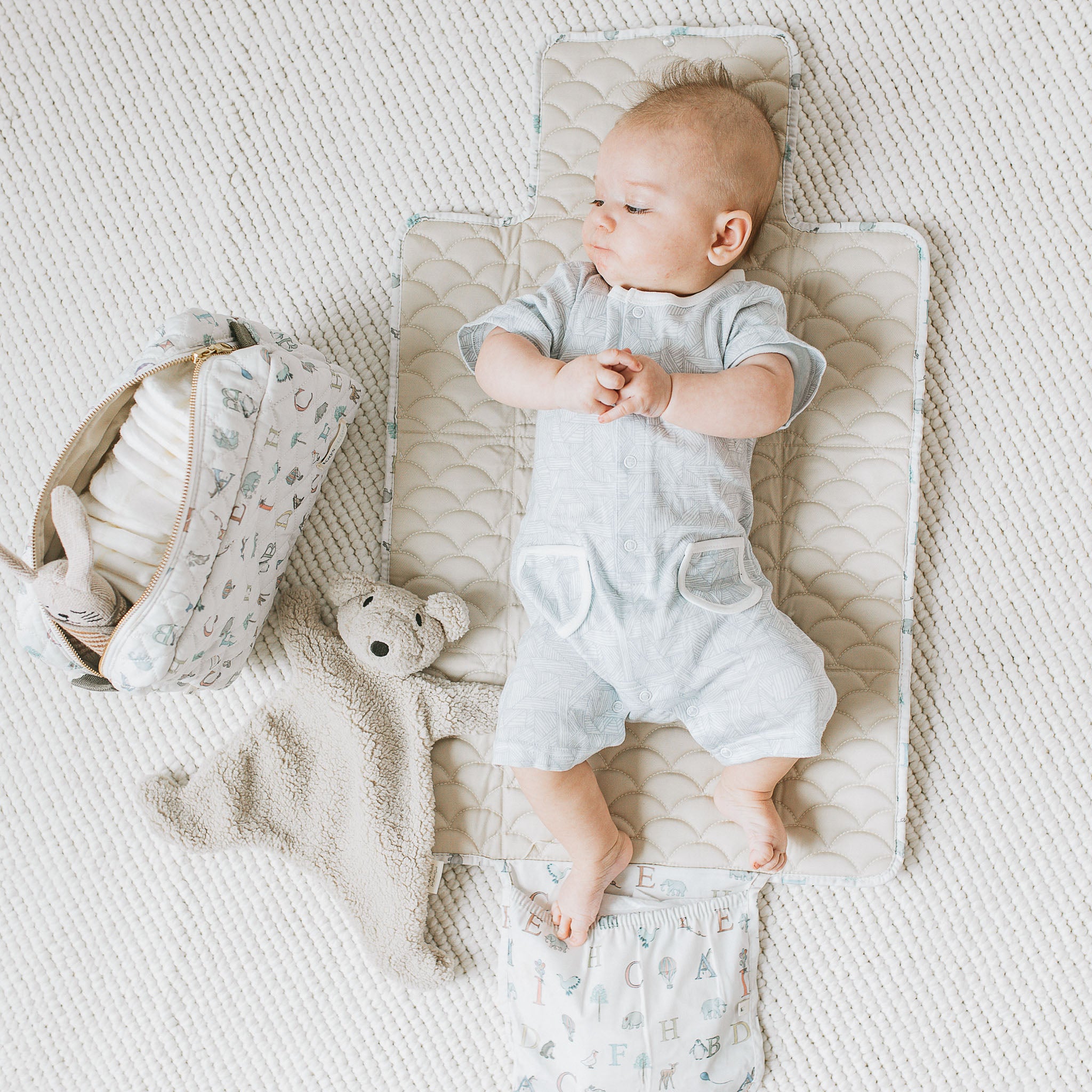 Portable Changing Pad - Letter Animal