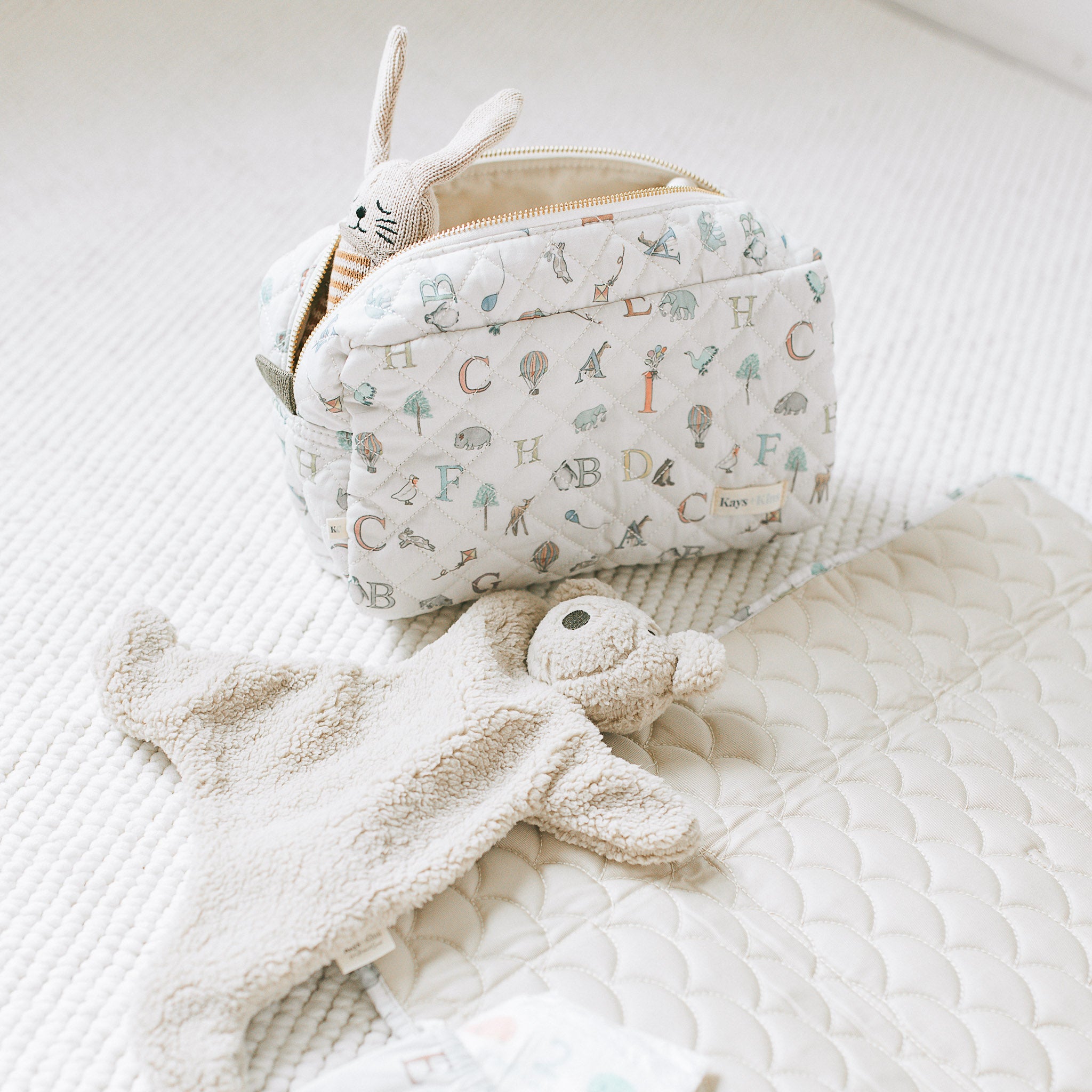 Portable Changing Pad - Letter Animal