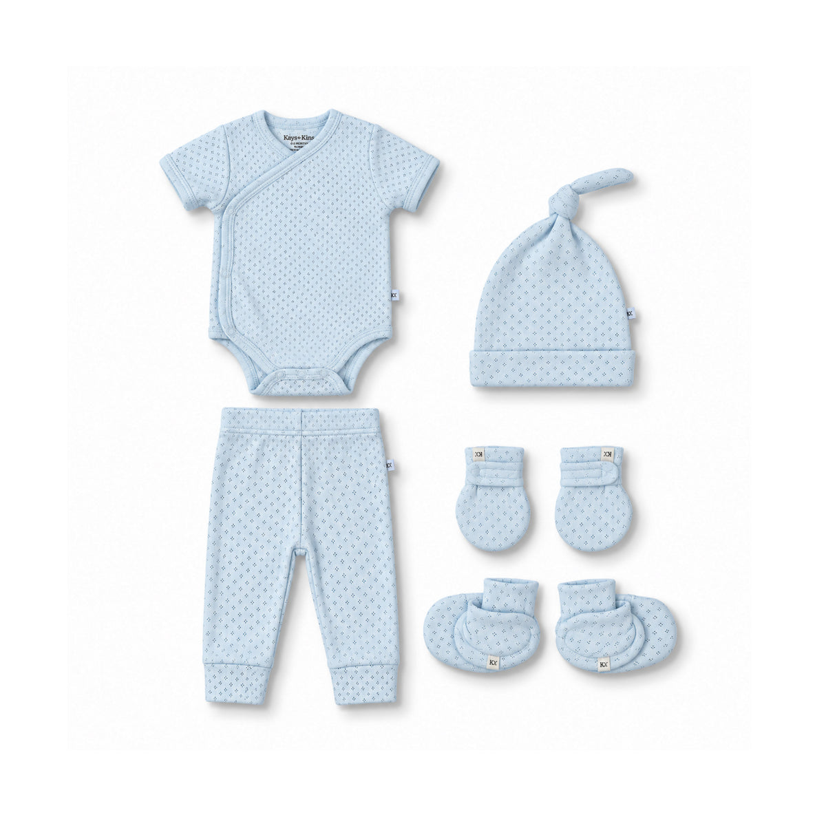 Newborn Kimono Set-Cloud Blue