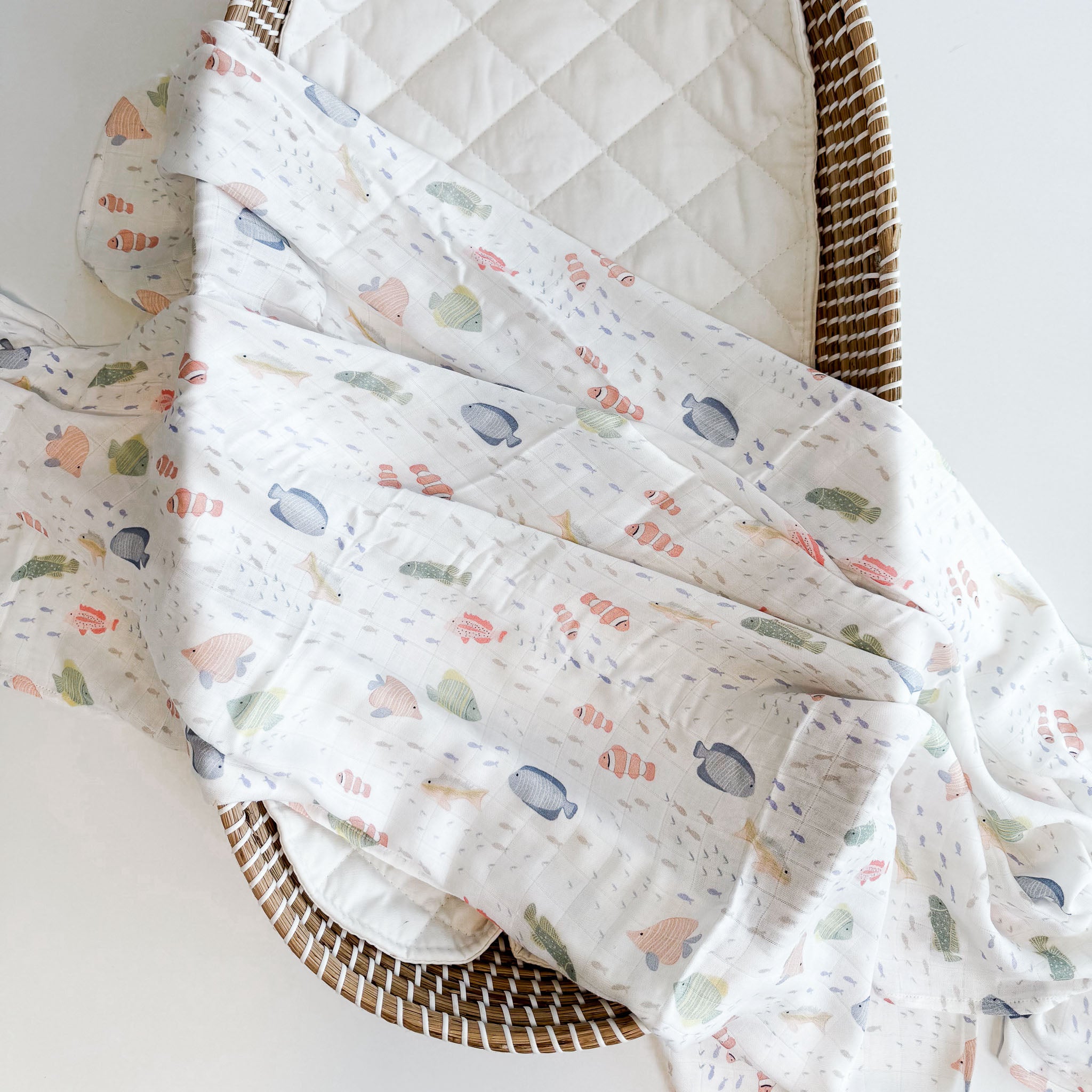 Bamboo Swaddle - Marine Fish