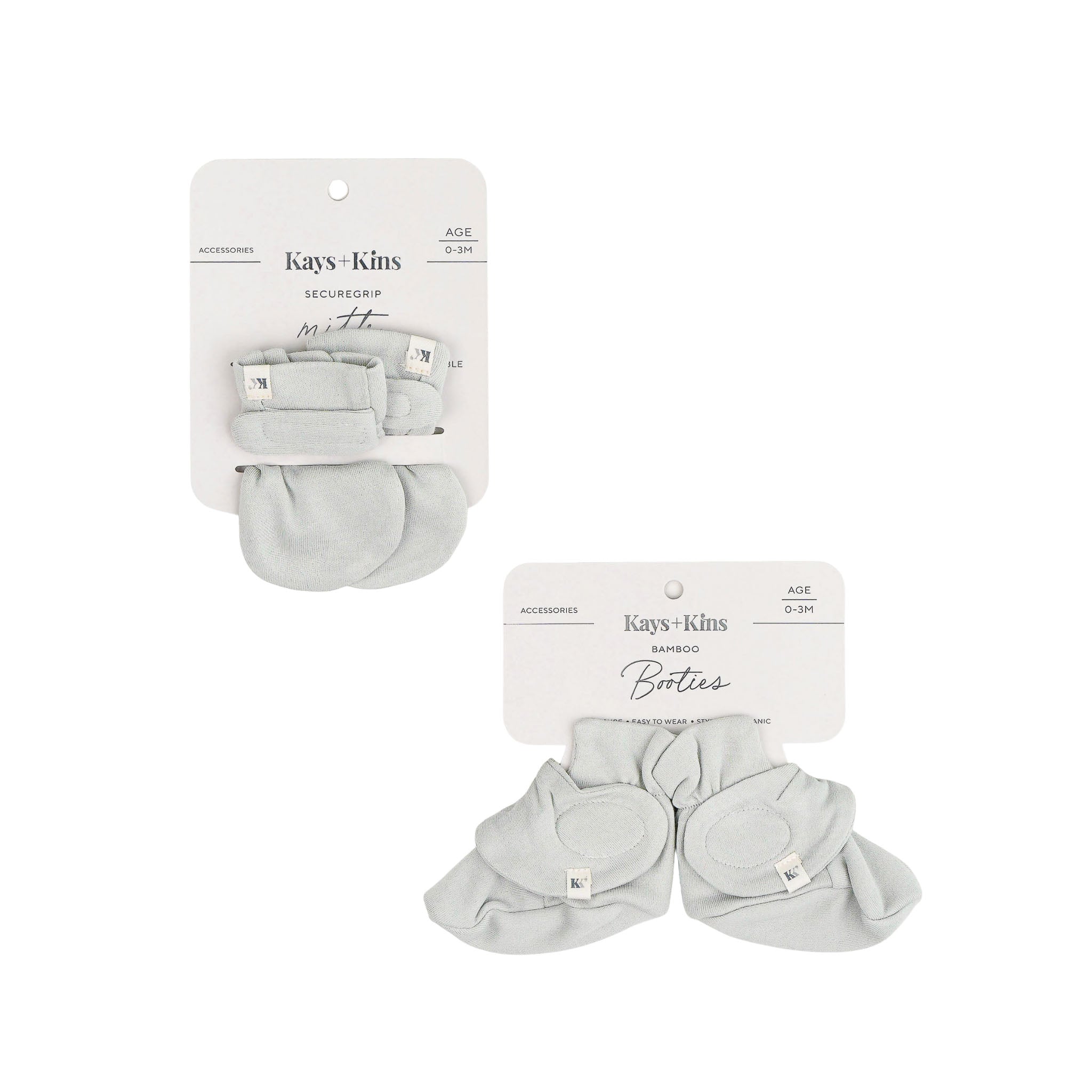 Mitts+Booties - Sky Grey