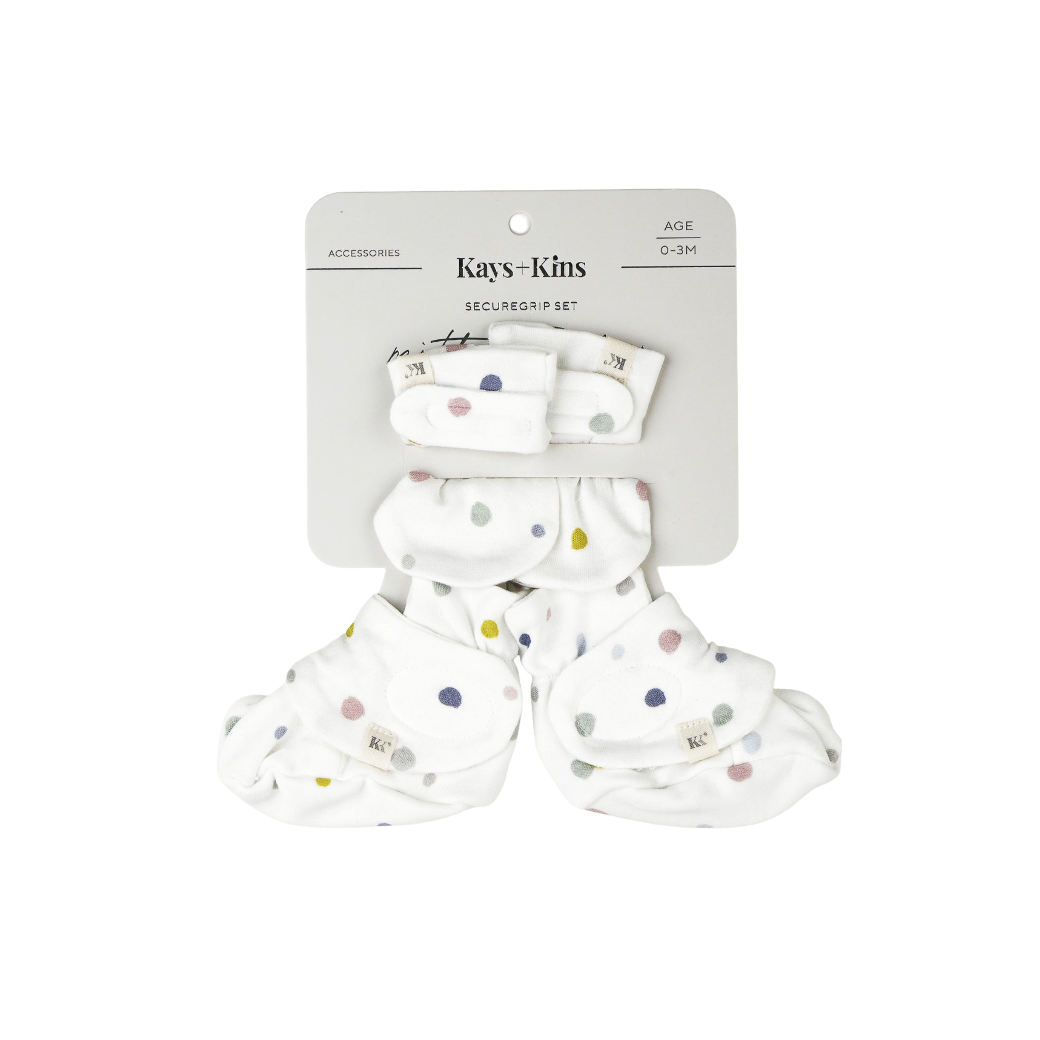 Mitts + Booties - Soft Dots