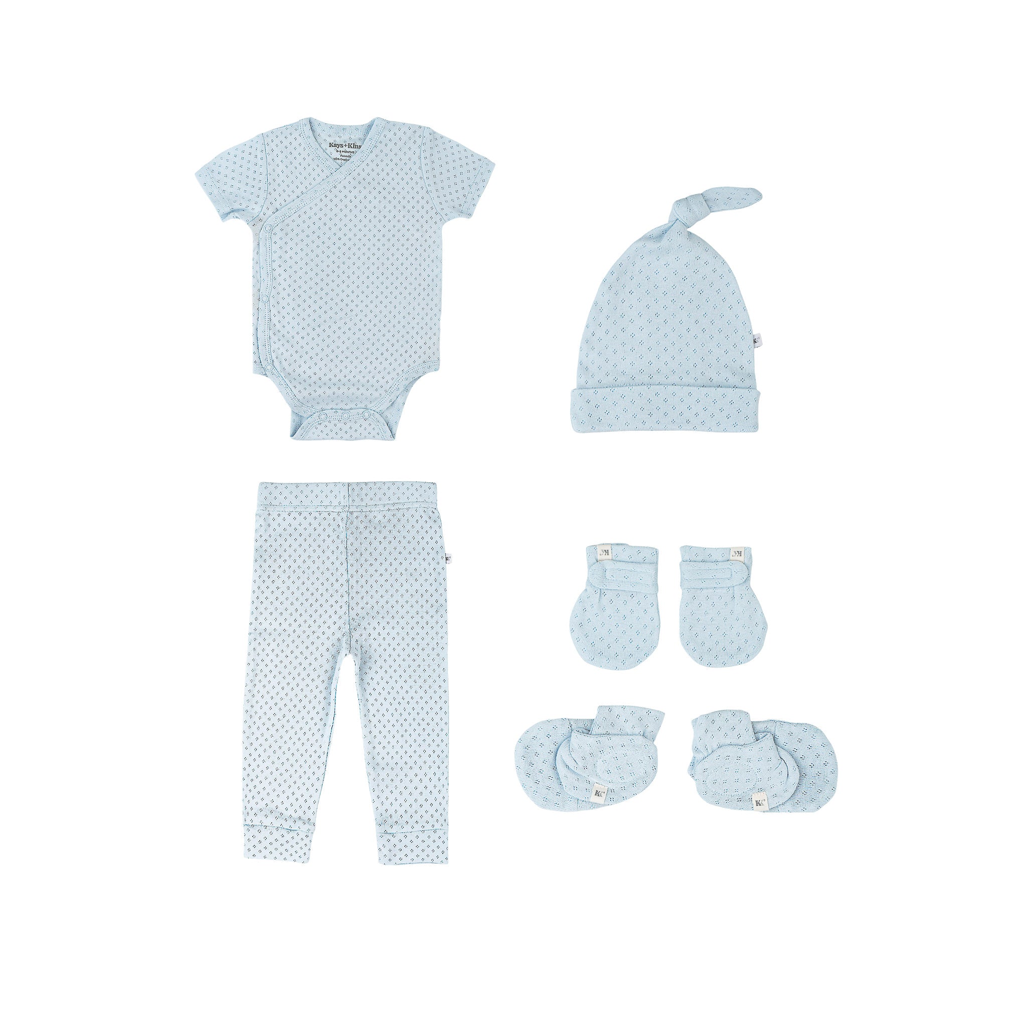 Newborn Kimono Set-Cloud Blue