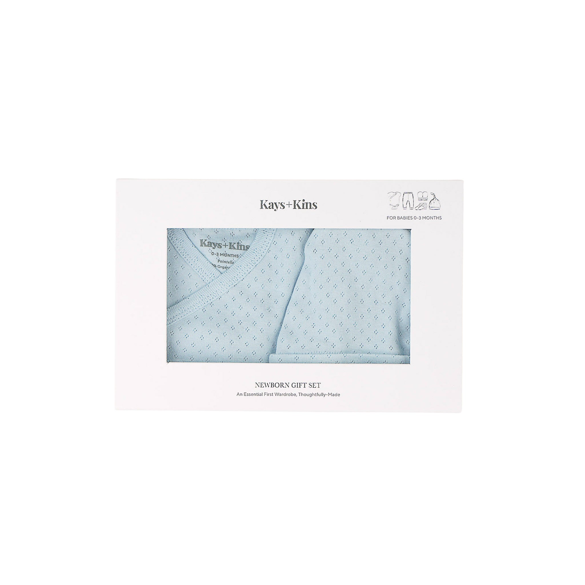 Newborn Kimono Set-Cloud Blue