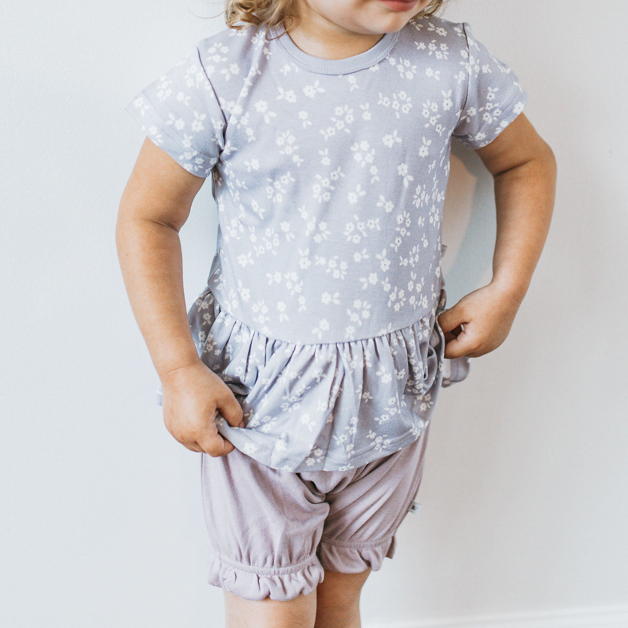 Peplum Top - Twilight Blooms