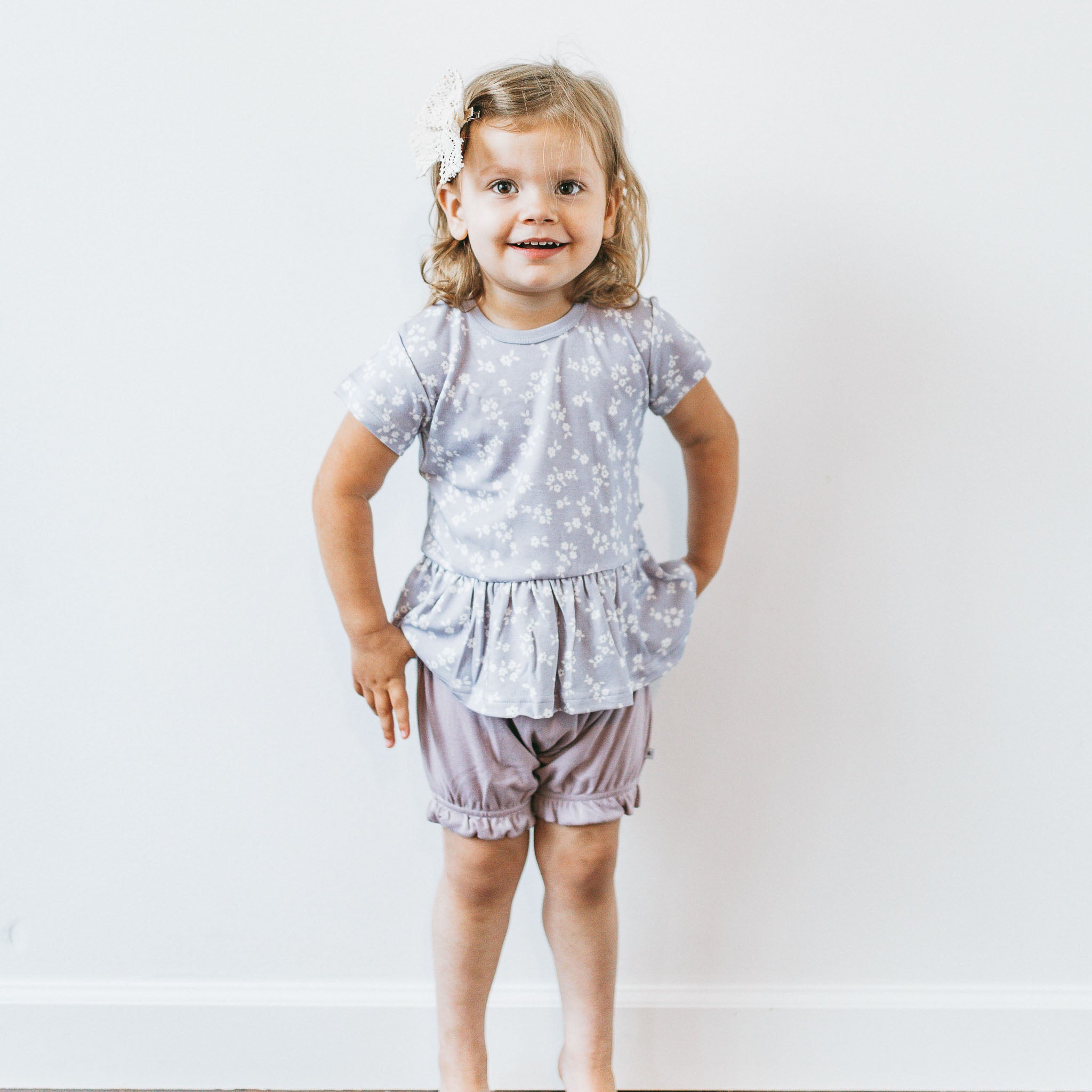 Peplum Top - Twilight Blooms