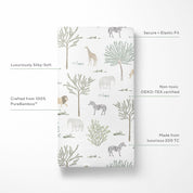 Bamboo Crib Sheet - Safari Wonders