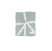 Scalloped Knit Blanket- Stone