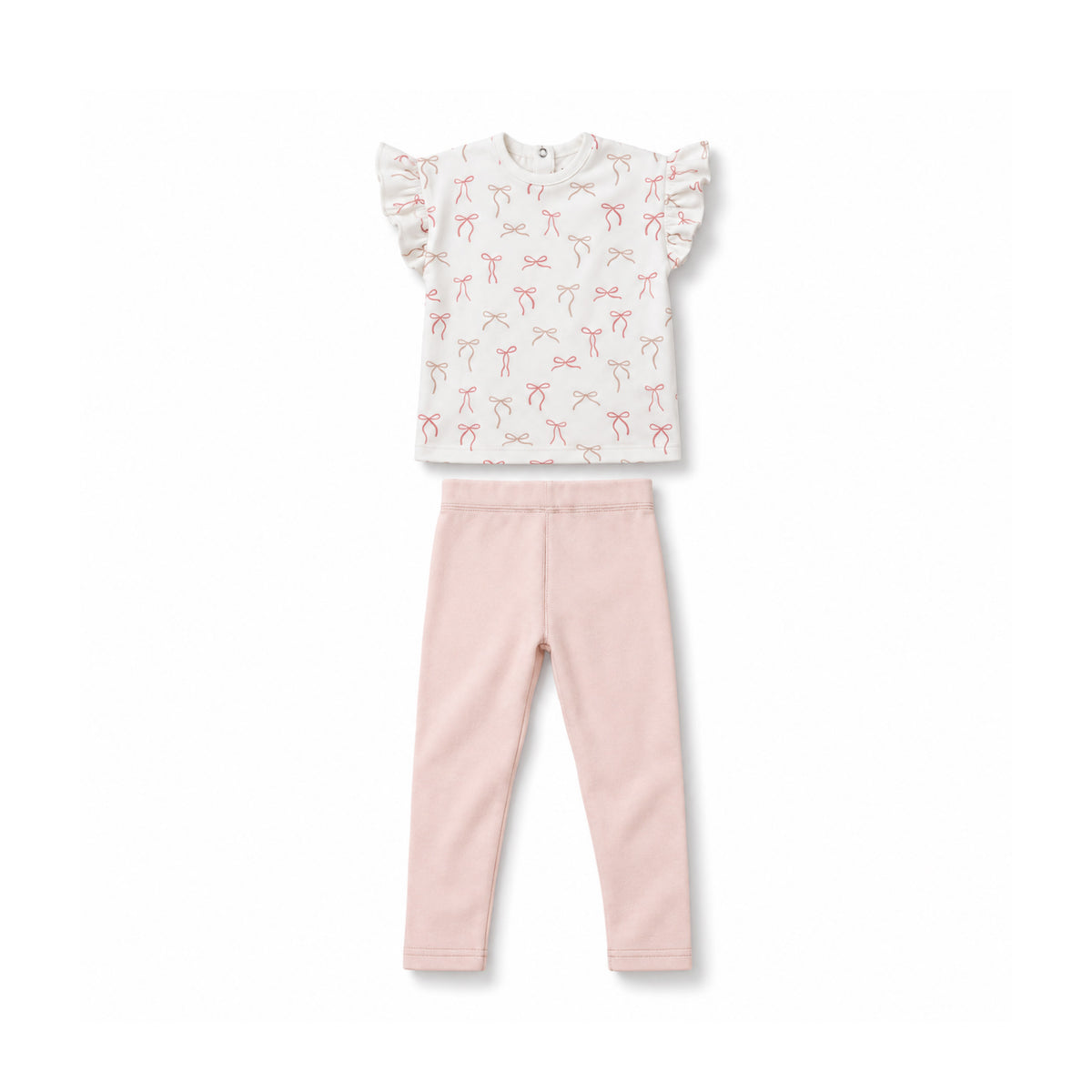 Frilled Sleeves Top + Leggings - Ribbons