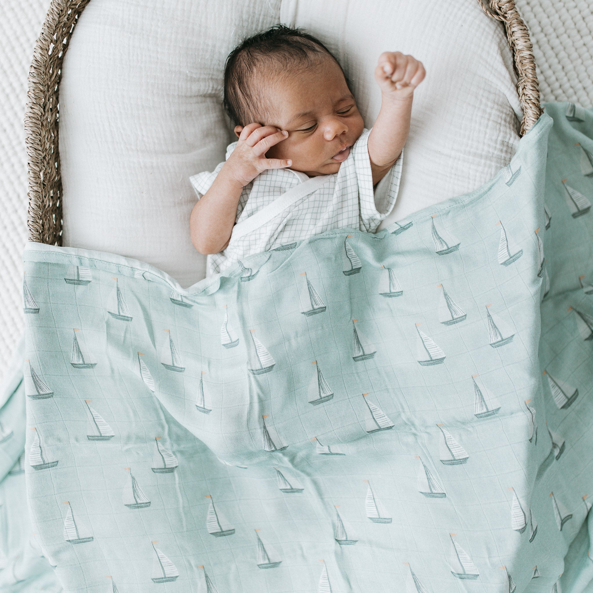 Bamboo Swaddle - Sail Away