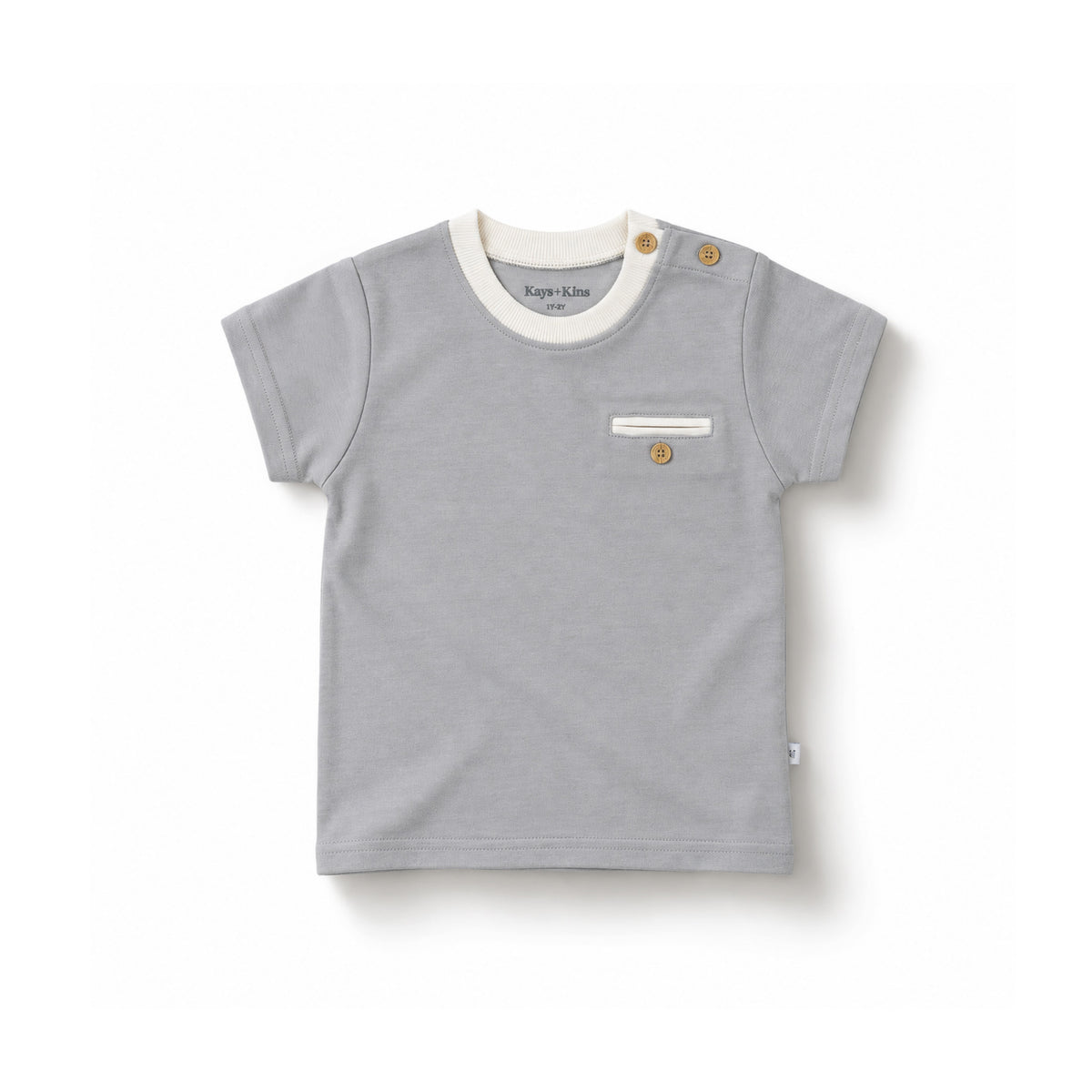 Pocket Tee -Grey Morn