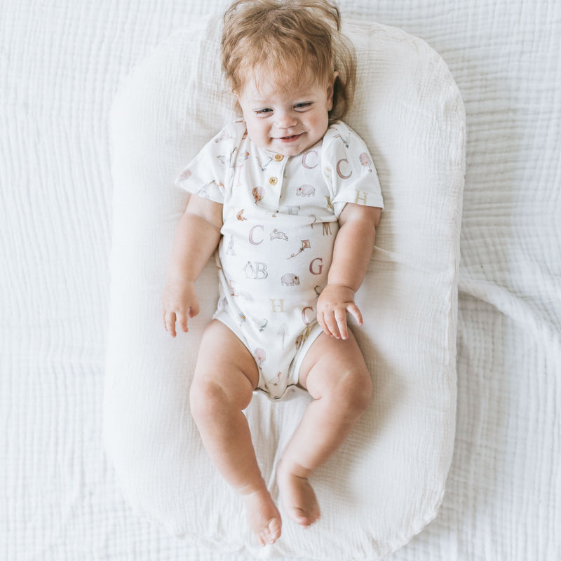 Organic Bodysuit - Letter Animals