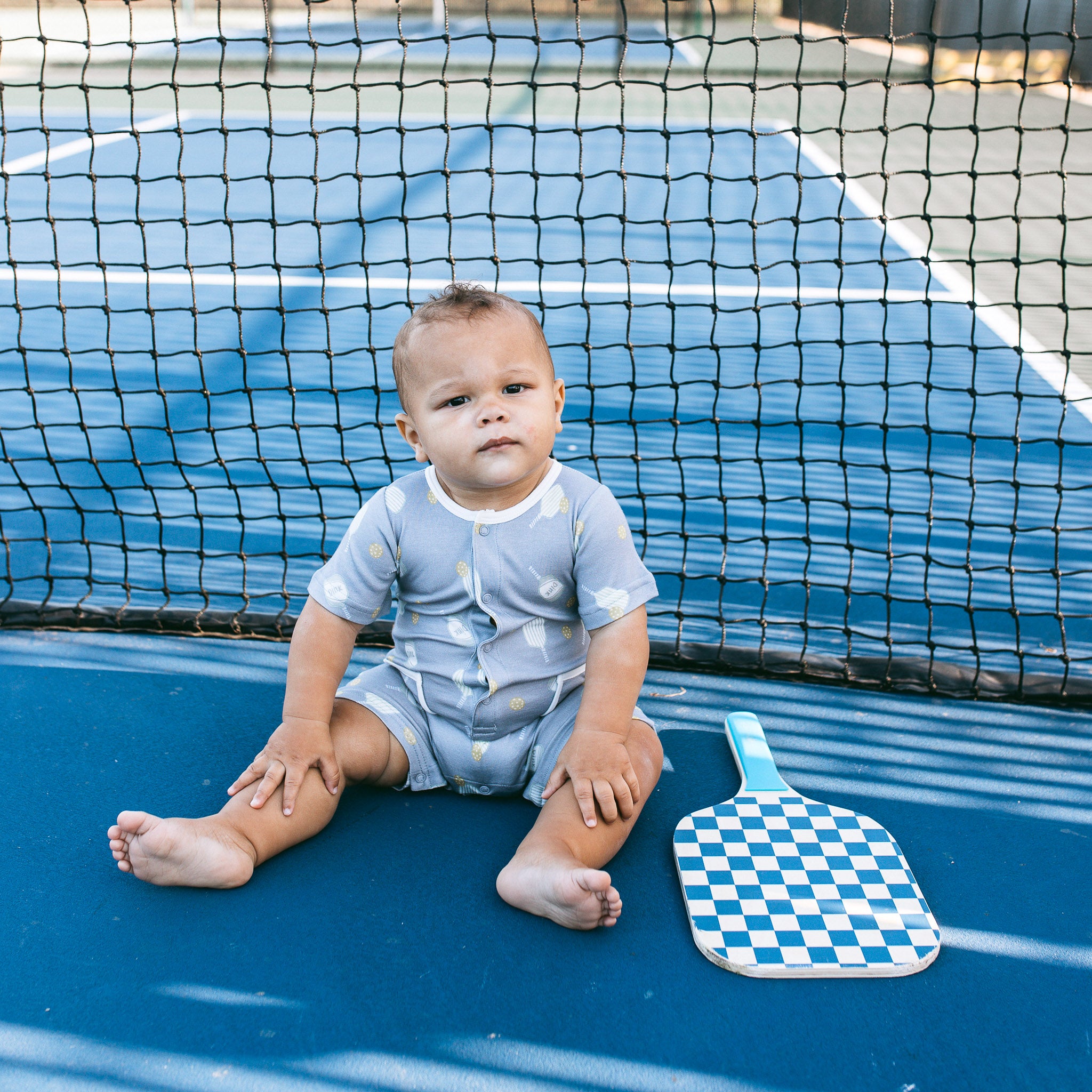 Buttoned Romper - Volley Vibes