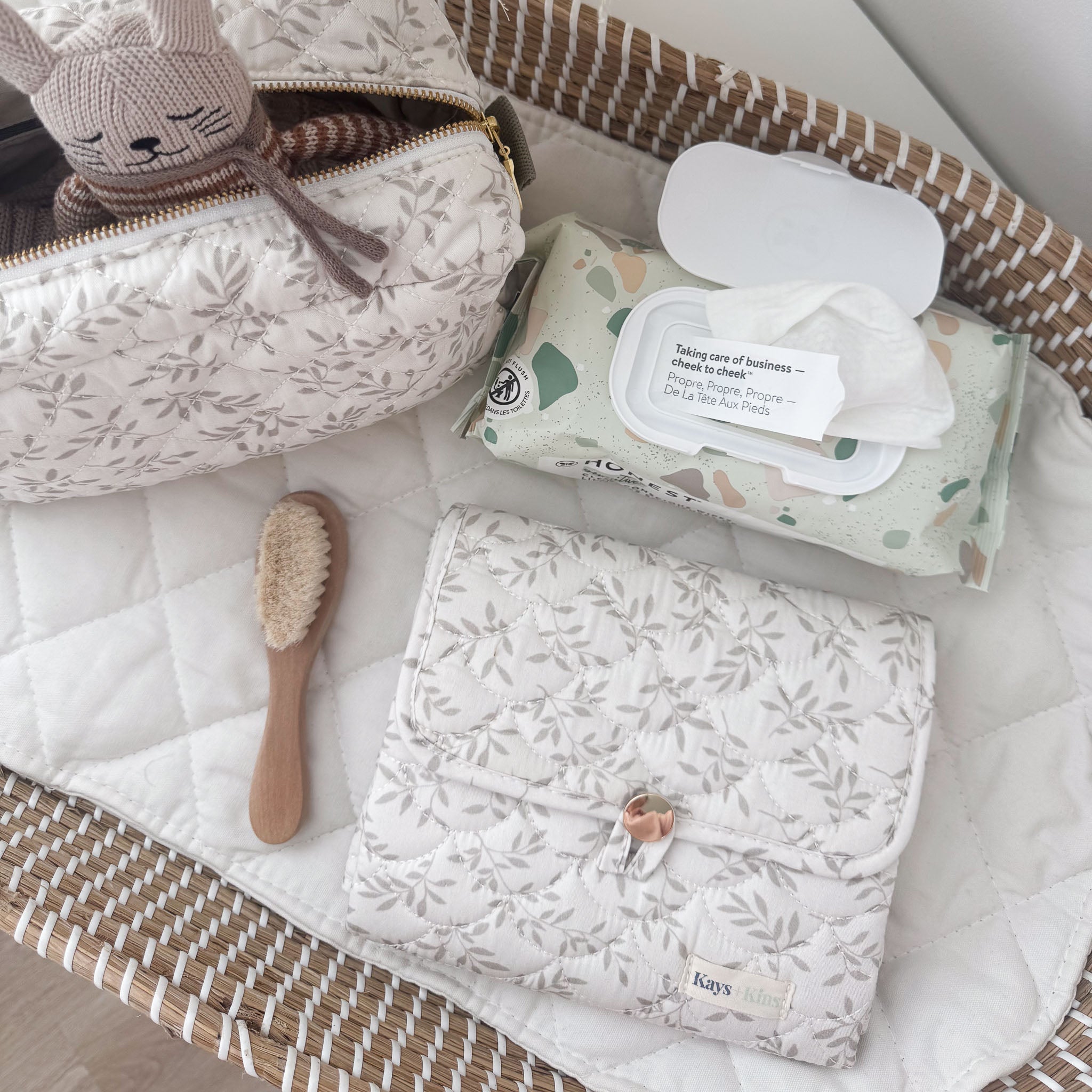 Portable Changing Pad - Eden Leaves
