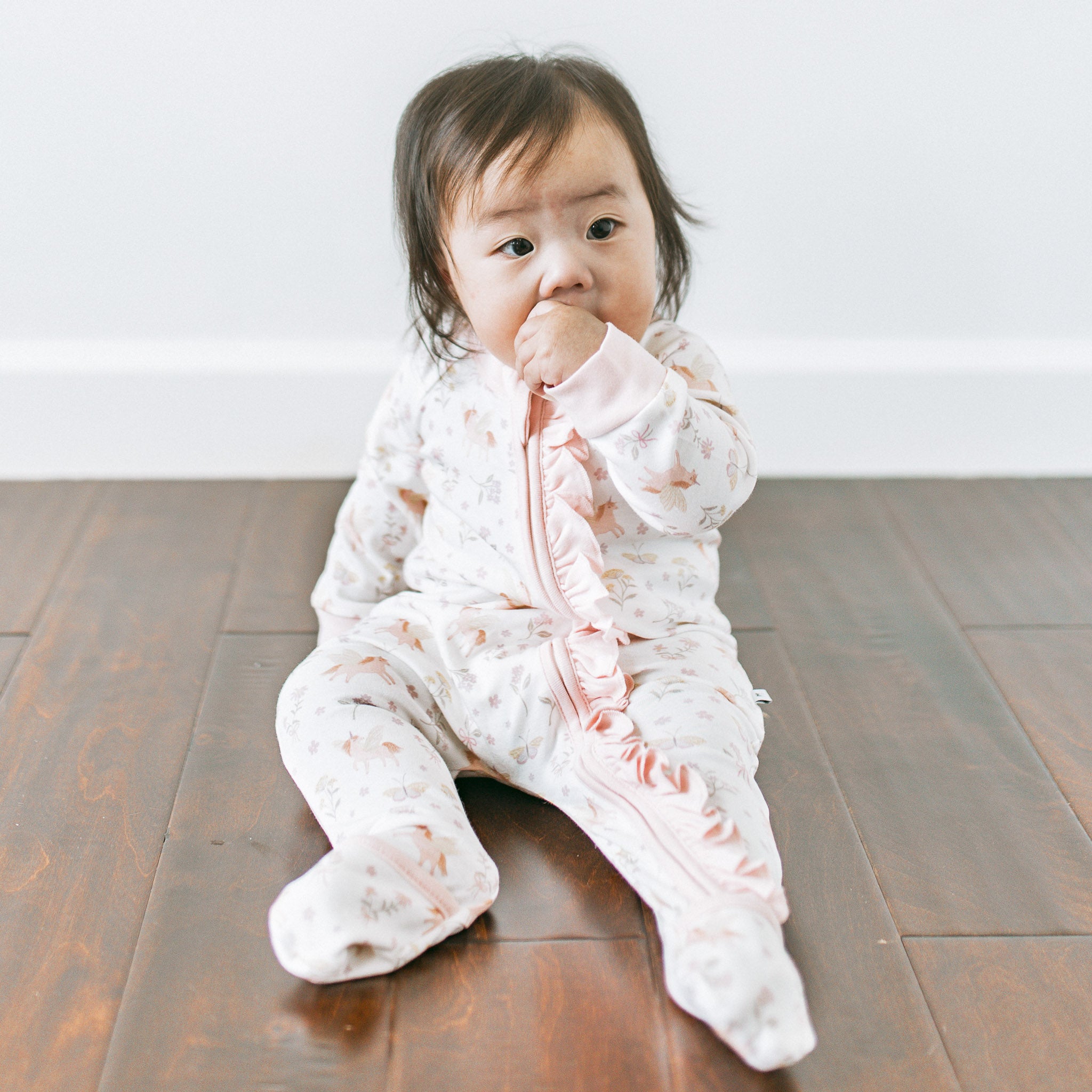 Frilled Growsuit - Blush Unicorn