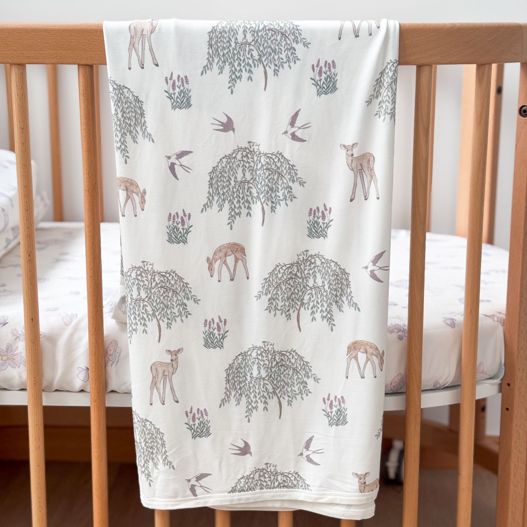 Bamboo Luxe Swaddle Set - Fawn Garden