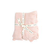Frilled Knit Blanket - Blush
