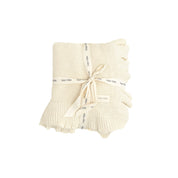Frilled Knit Blanket - Ivory