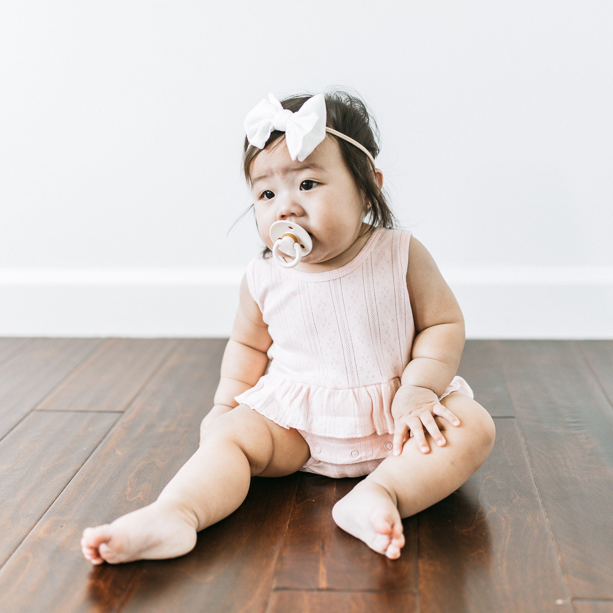 Pointelle Frilled Bubble Romper - Potpurri