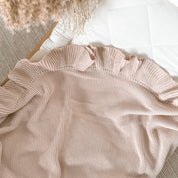 Frilled Knit Blanket