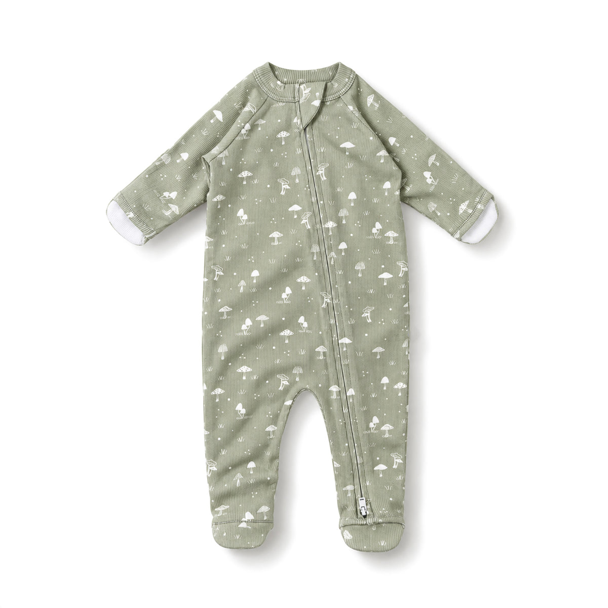 Ribbed Growsuit - Mosswood