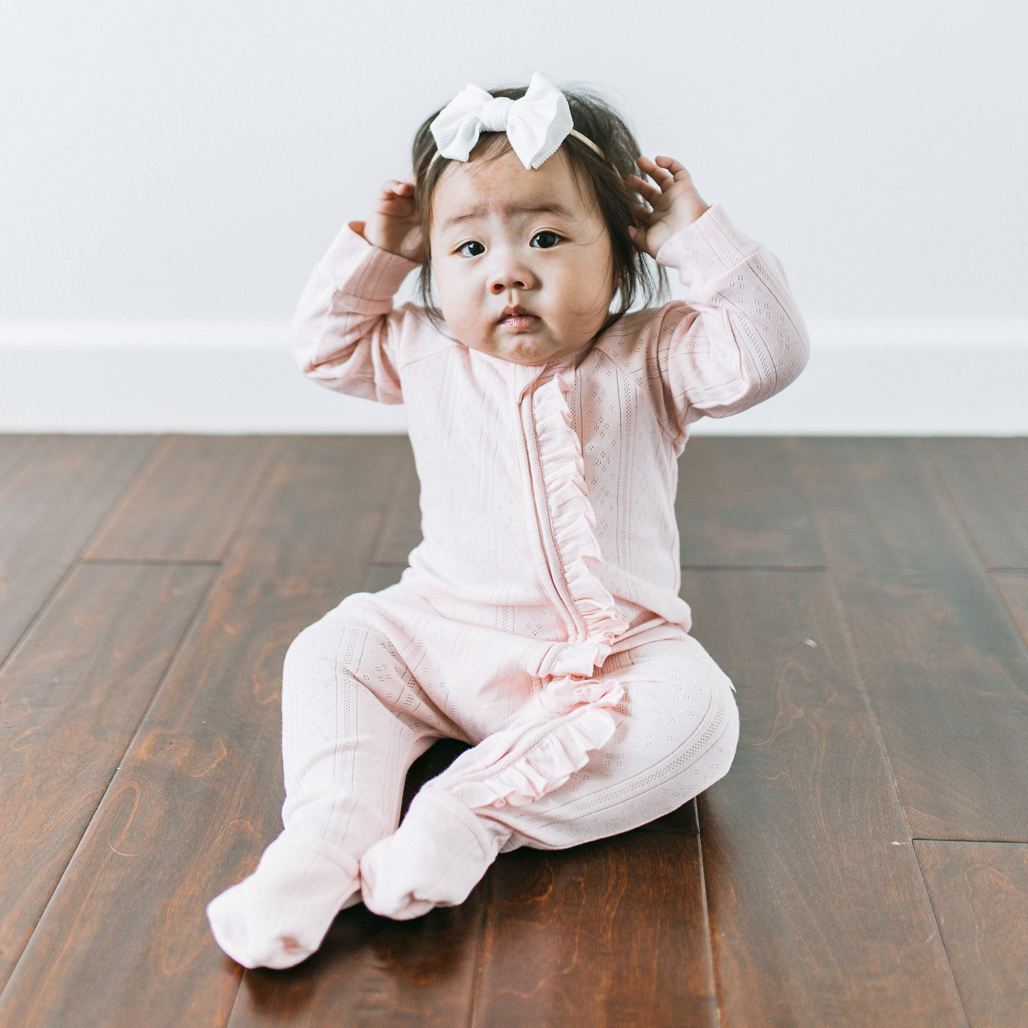 Pointelle Frilled Growsuit - Potpurri