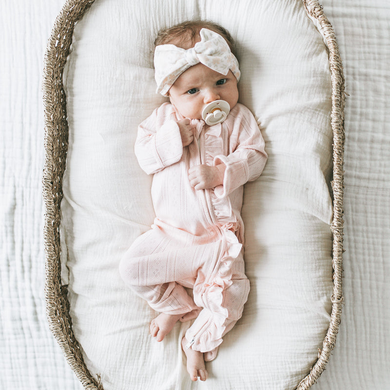 Pointelle Frilled Growsuit - Potpurri