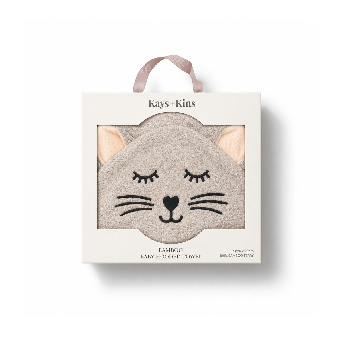 100% Bamboo Hooded Towel - Kitten