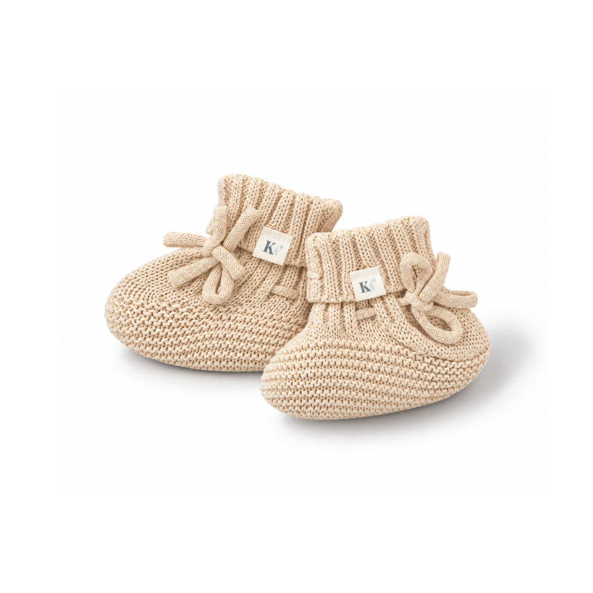 Knit Booties - Beige