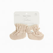 Knit Booties - Beige