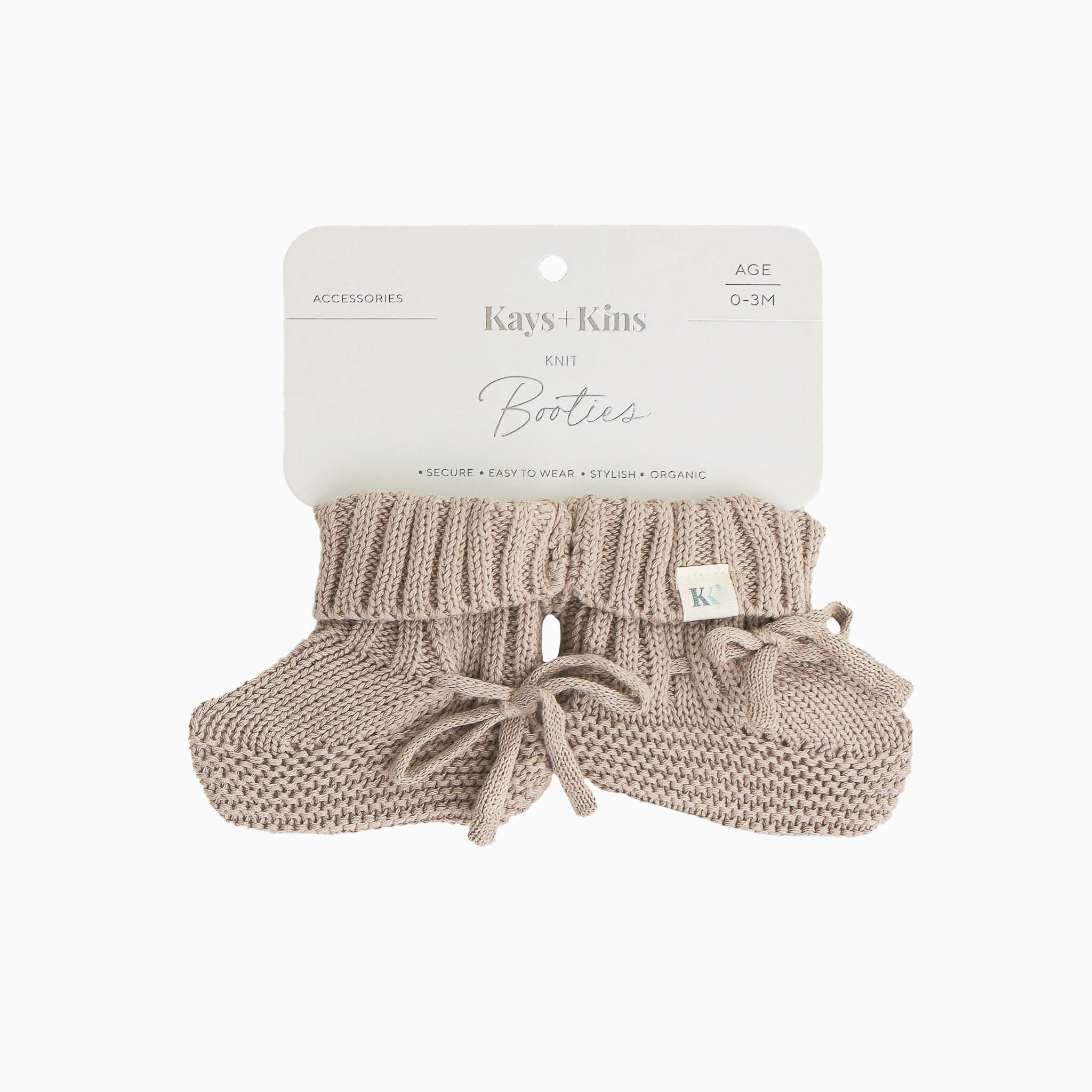 Knit Booties - Oatmeal