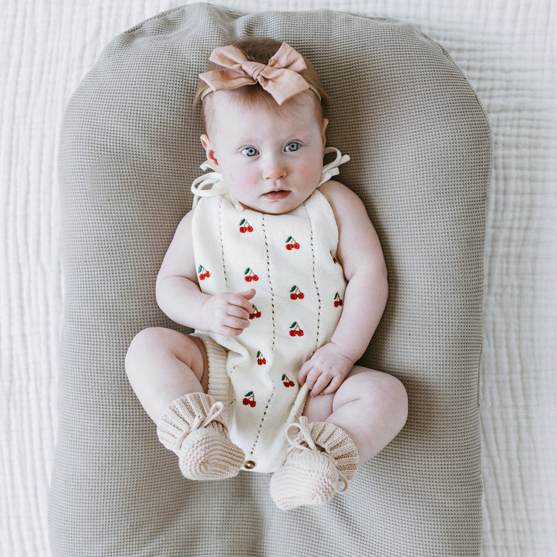 Cherry Knit Romper