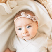 Linen Petite Bow- Blush