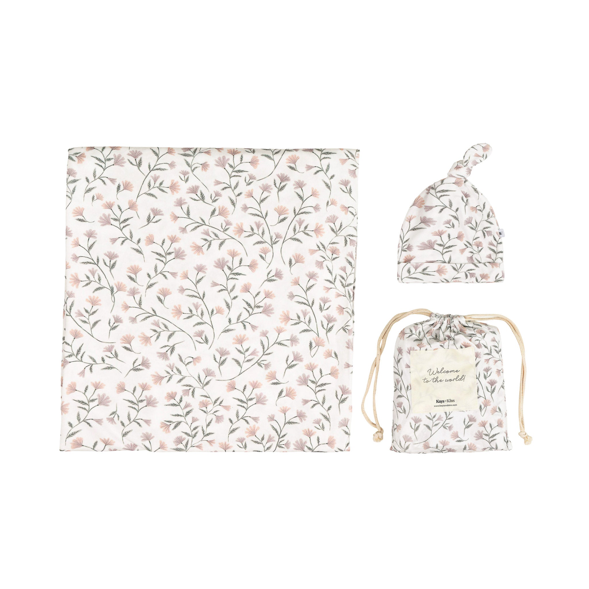 Bamboo Luxe Swaddle Set - Wildflower Waltz