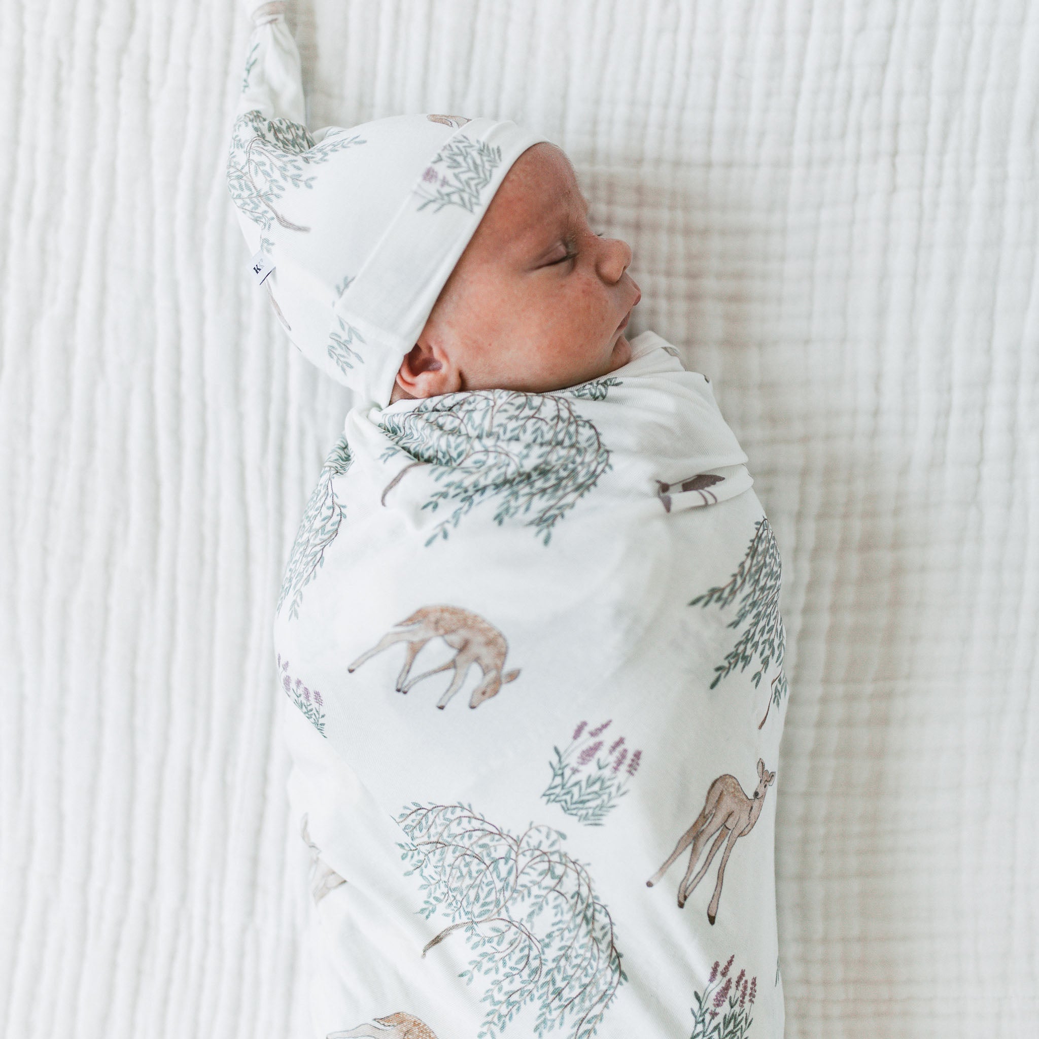 Bamboo Luxe Swaddle Set - Fawn Garden