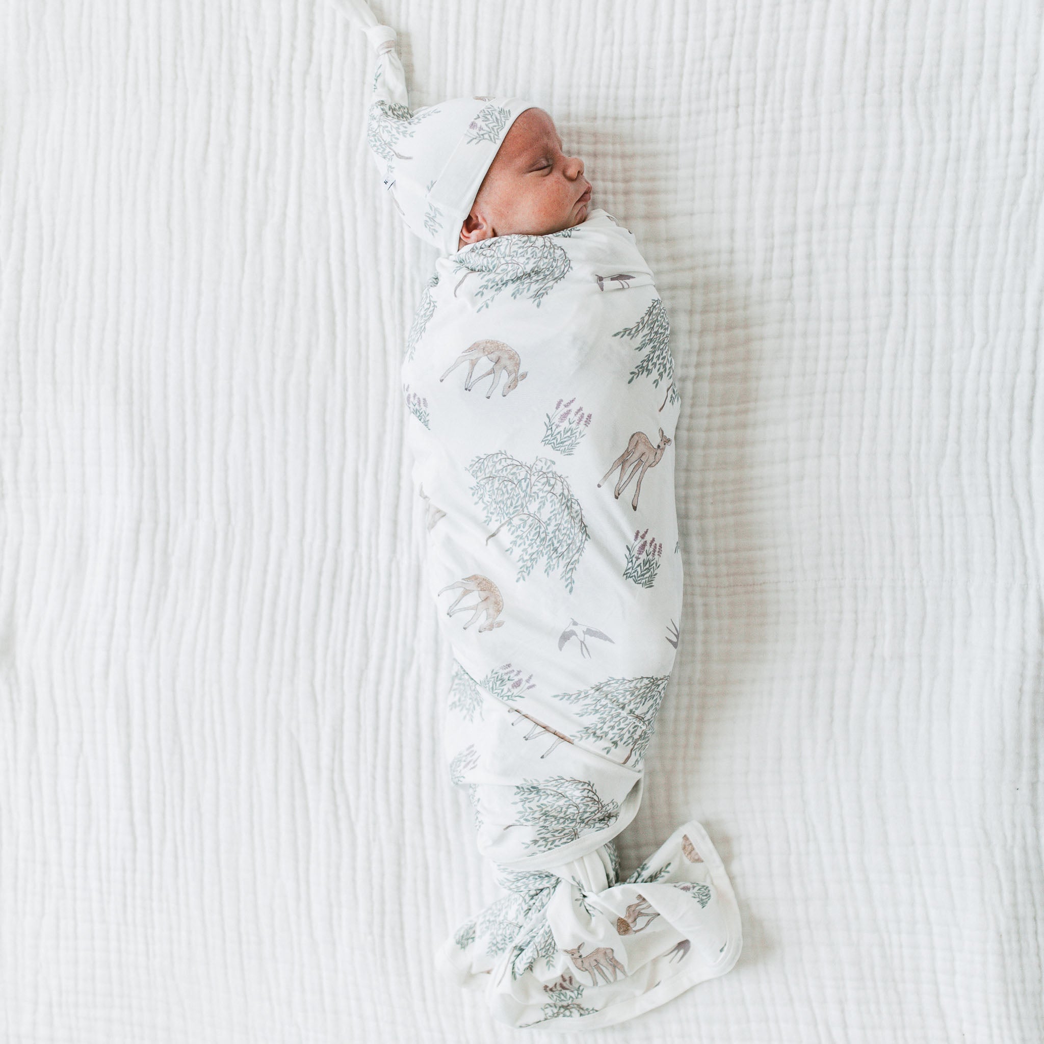 Bamboo Luxe Swaddle Set - Fawn Garden