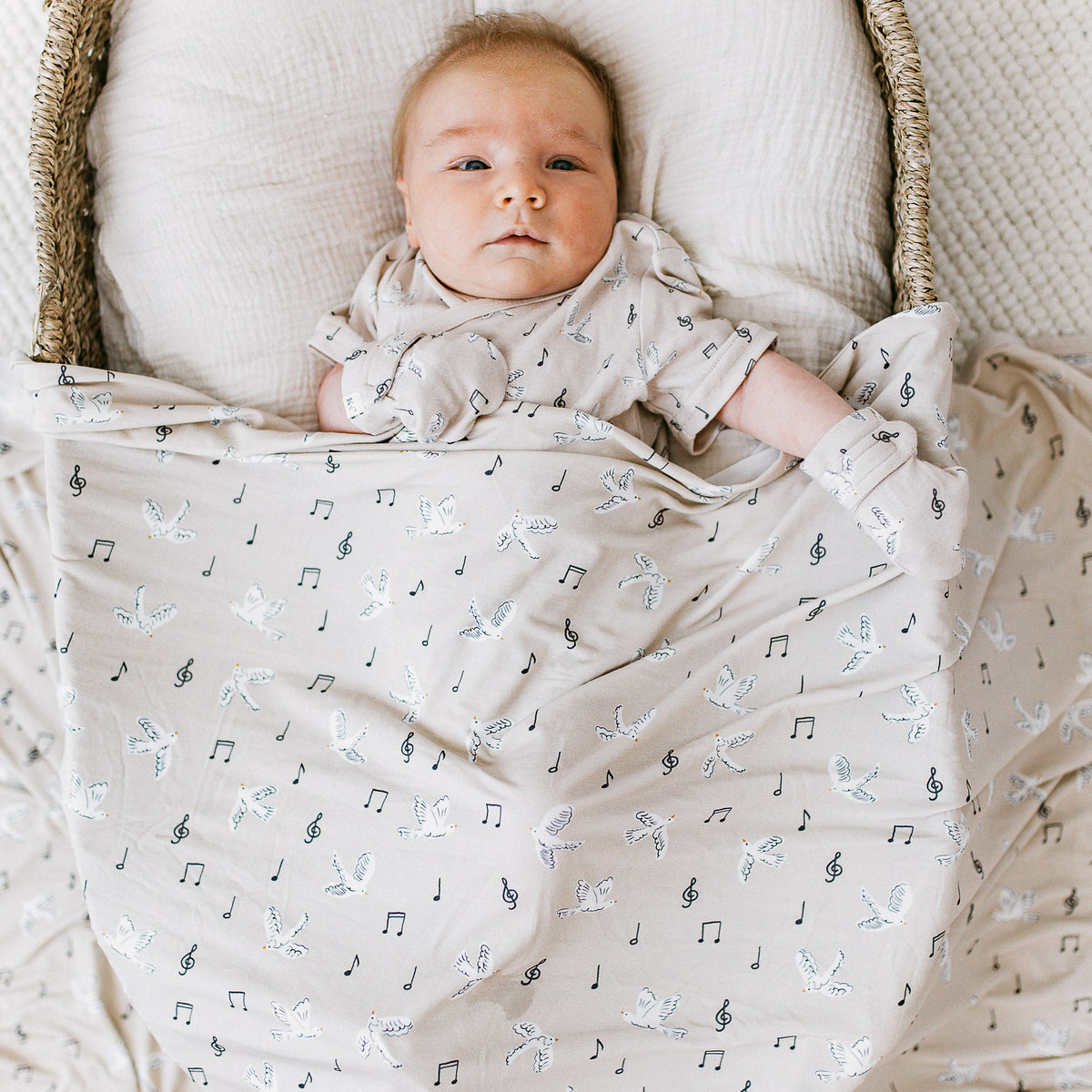 Bamboo Luxe Swaddle Set - Singing Bird
