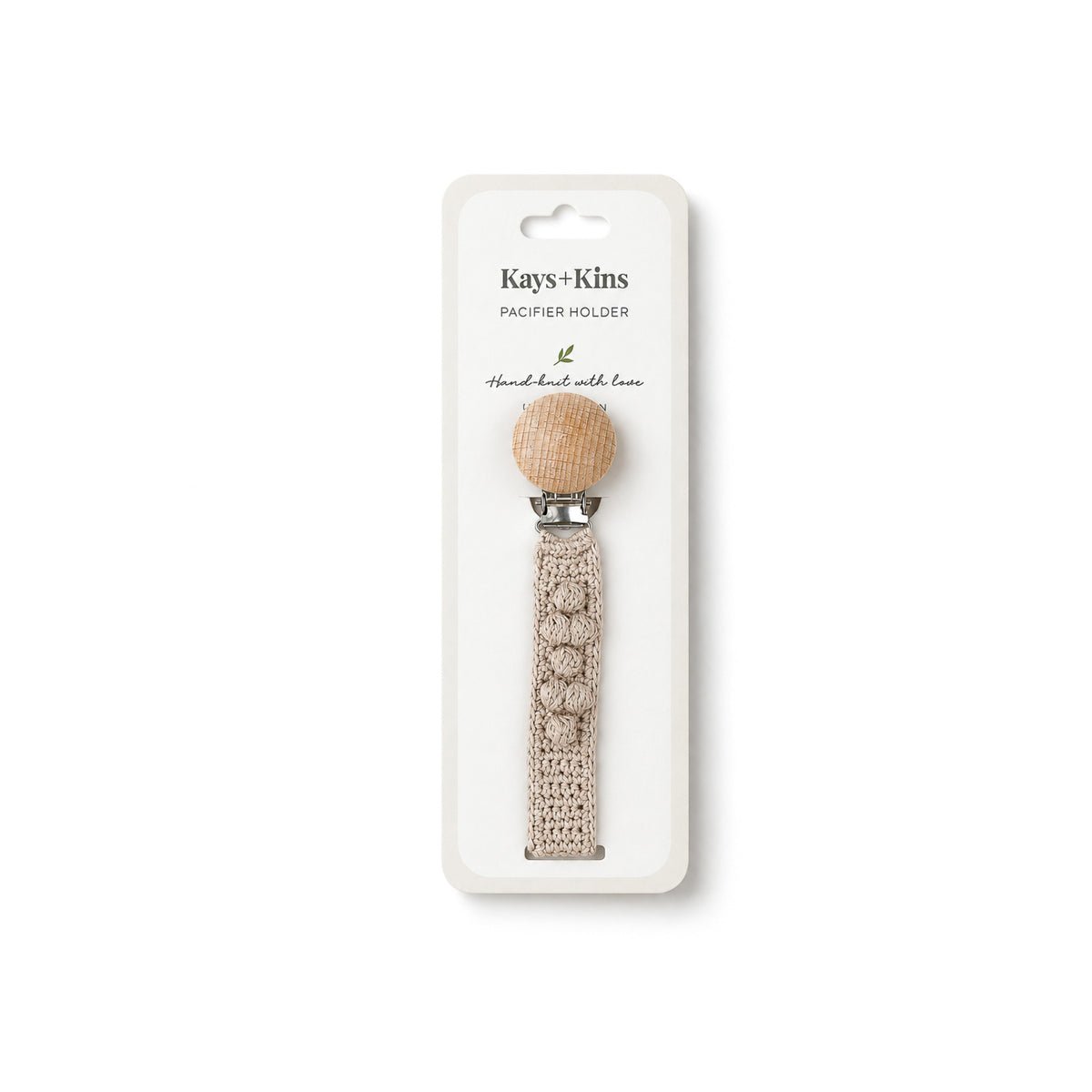 Crochet Pacifier Clip - Earth