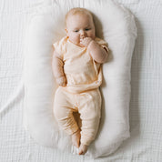 Pointelle Top + Leggings - Apricot