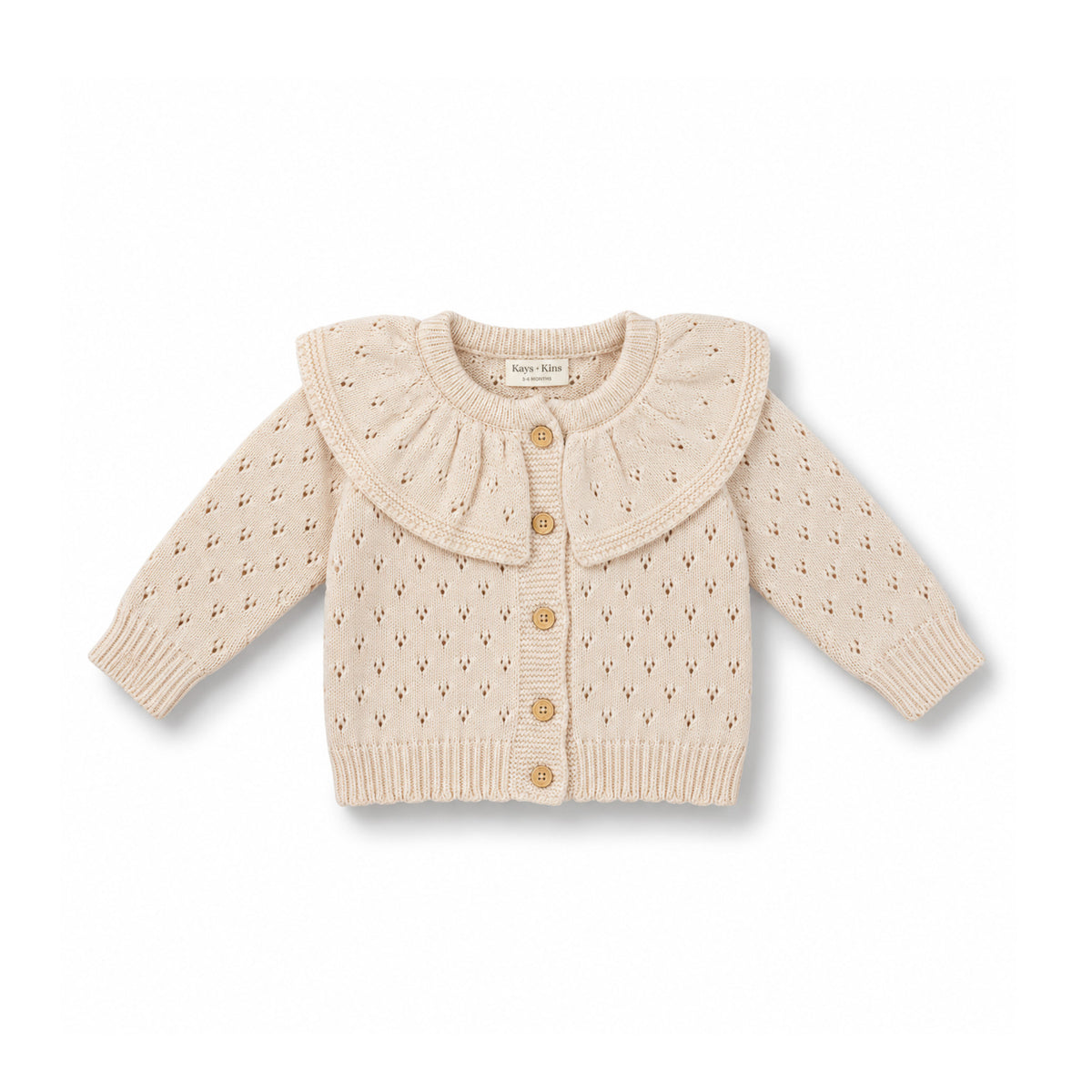 Poppy Collar Cardigan - Beige