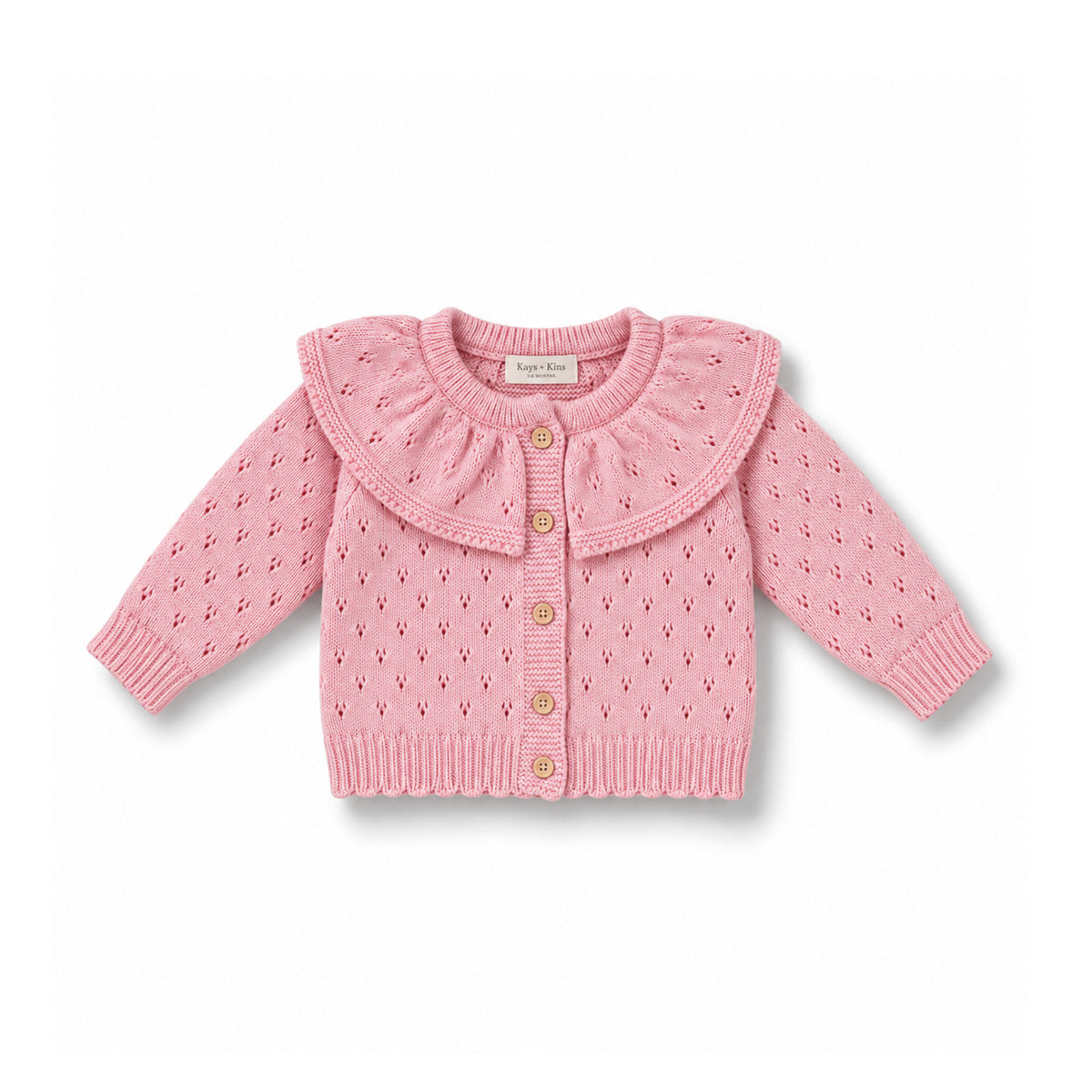Poppy Collar Cardigan - Coral