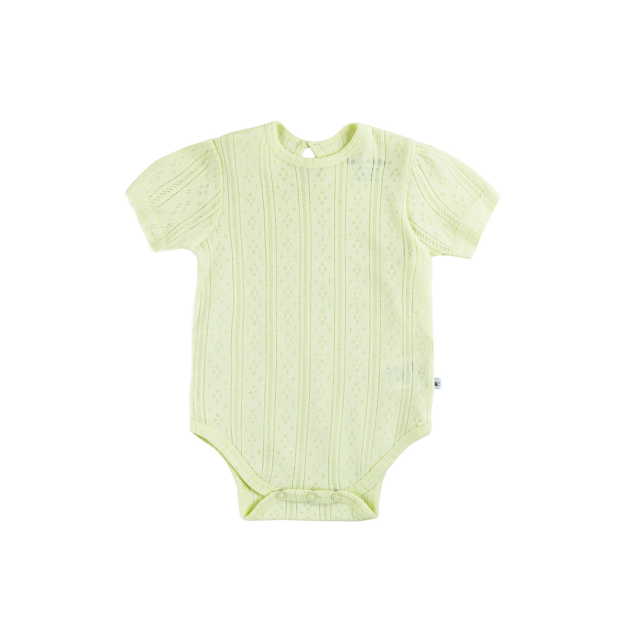 Pointelle Puff Sleeves Bodysuit - Jade