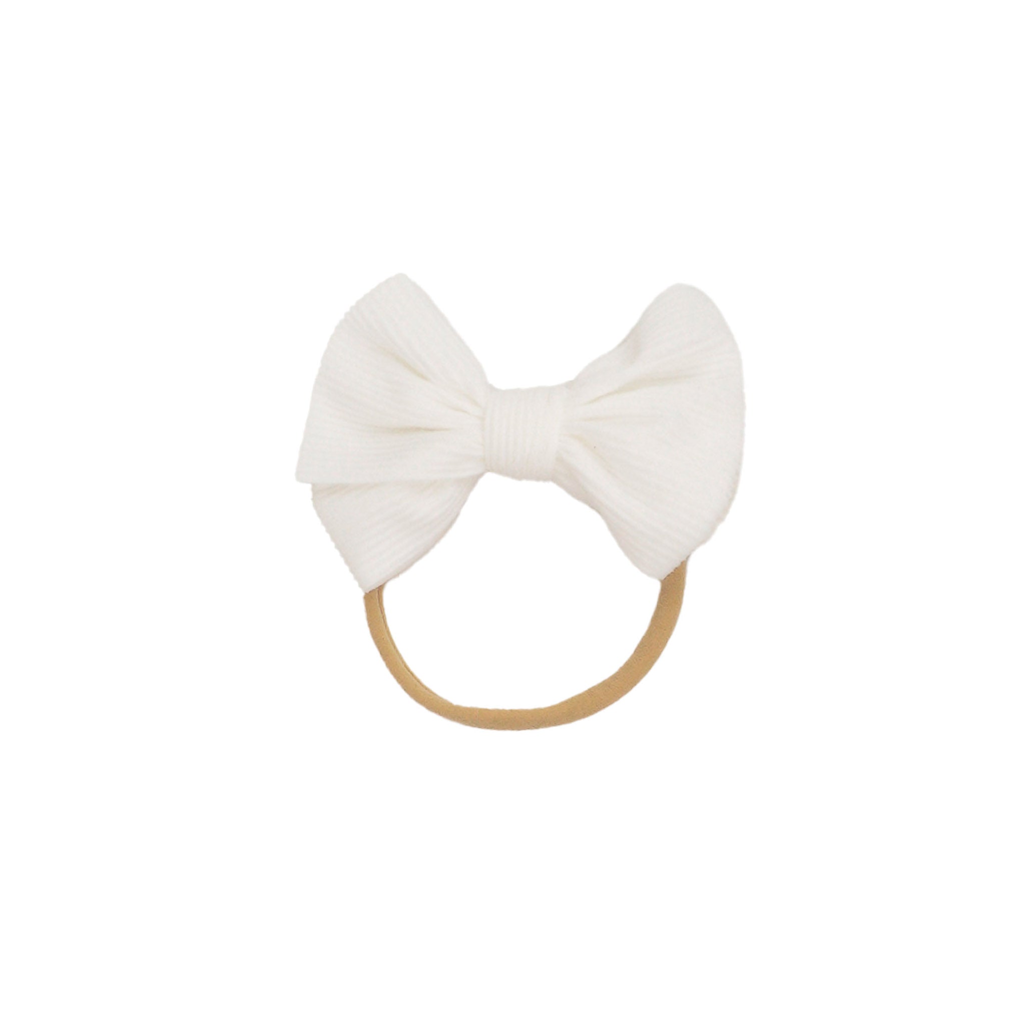 Ribbed Bow - Ivory Whisper