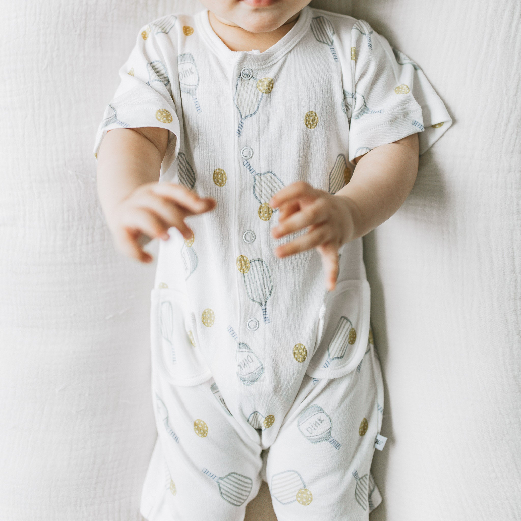 Buttoned Romper - Dinking