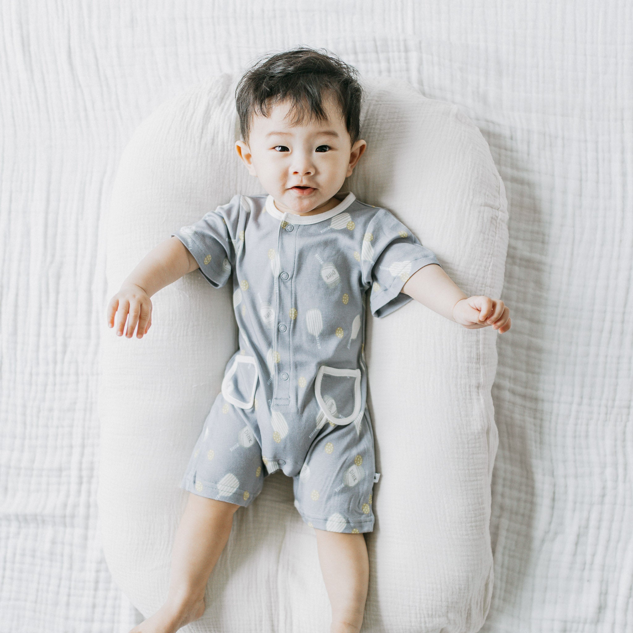 Buttoned Romper - Volley Vibes