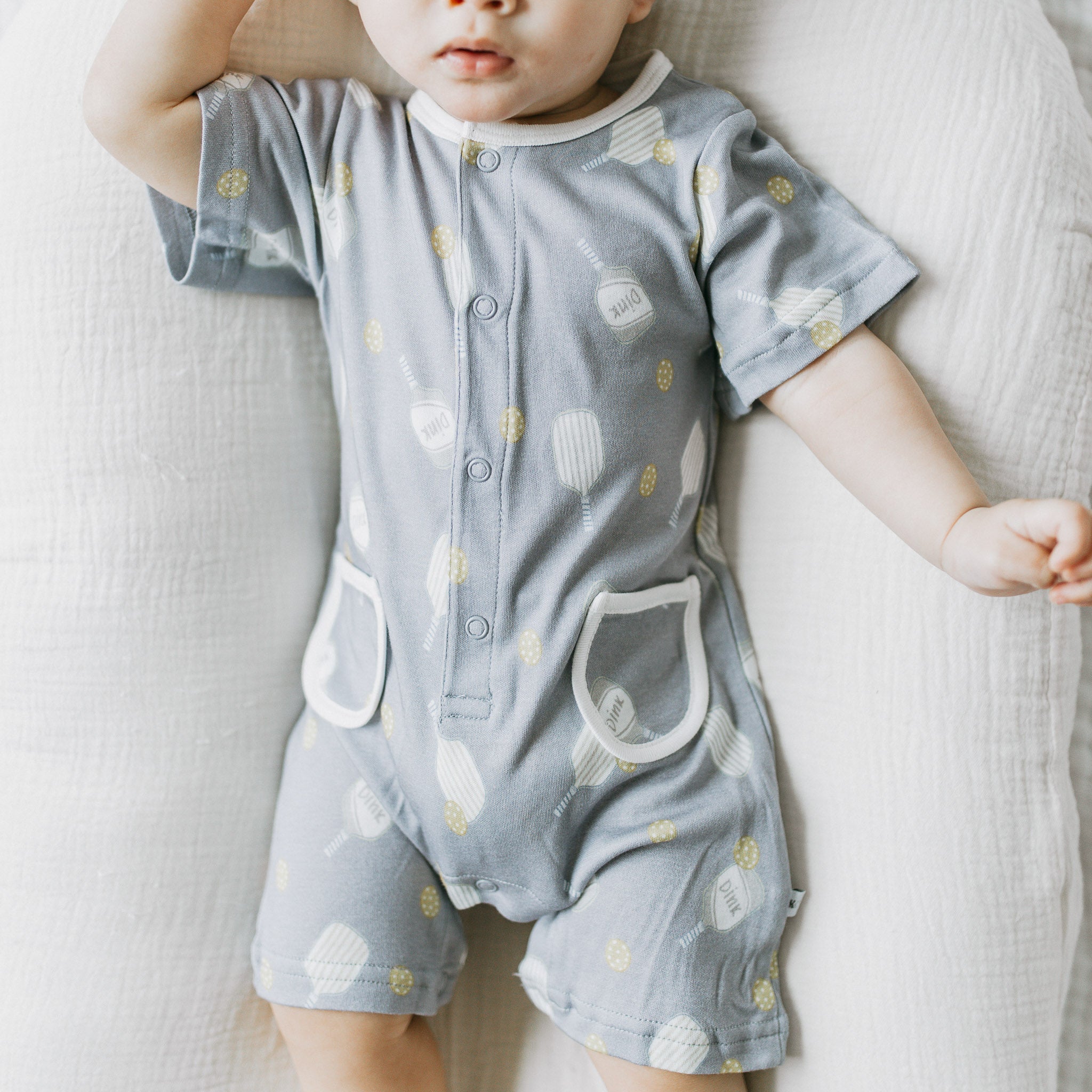 Buttoned Romper - Volley Vibes