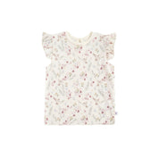 Ruffled Sleeves Top - Blooming Breeze