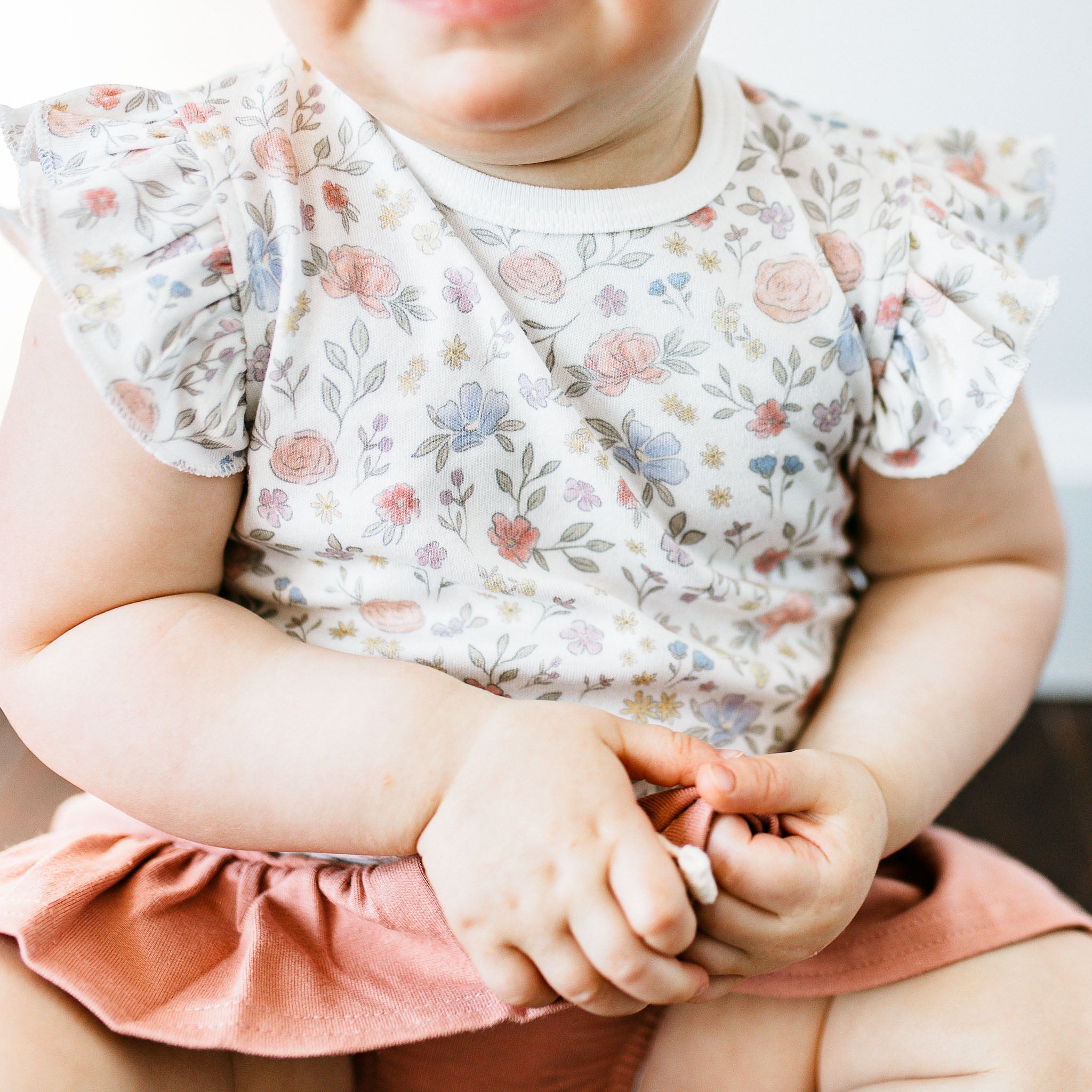 Ruffled Sleeves Top - Blossom Bouquet